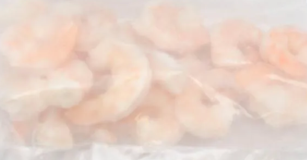 Frozen Head on White Jumbo Shrimps