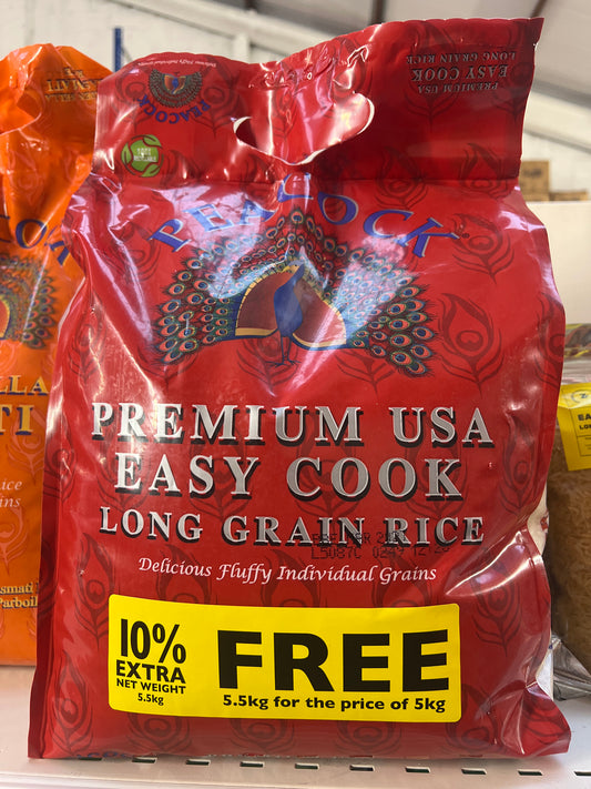 Peacock Easy Cook Rice 5kg